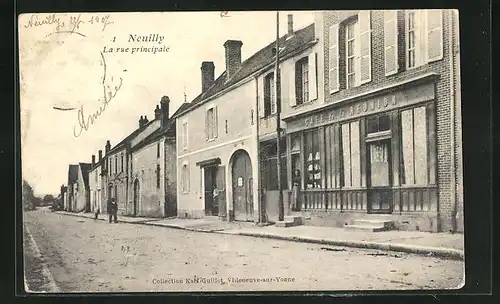 AK Neuilly, La Rue Principale, Cafe de la Reunion