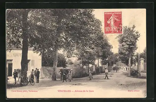 AK Vincelles, Avenue de la Gare