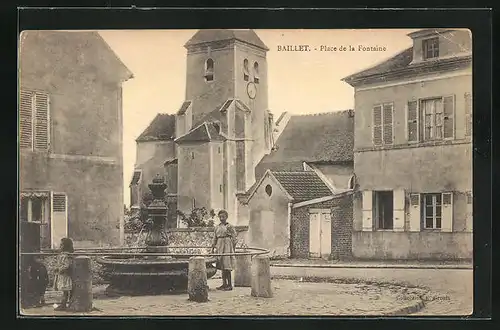 AK Baillet, Place de la Fontaine