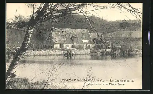 AK Cernay-la-Ville, Le Grand Moulin, Etablissement de Pisciculture