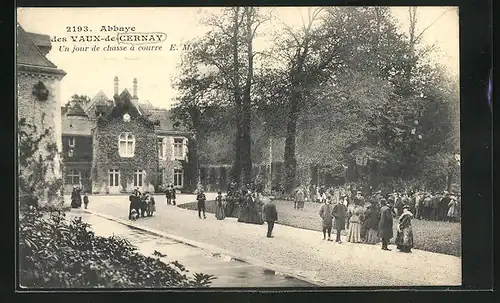 AK Vaux-de-Cernay, L`Abbaye, Un jour de chasse à courre