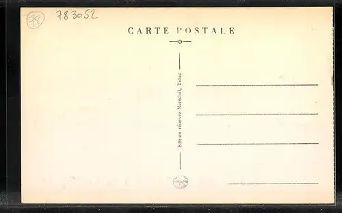 AK Poigny, Le Carrefour, Strassenkreuzung im Sonnenschein