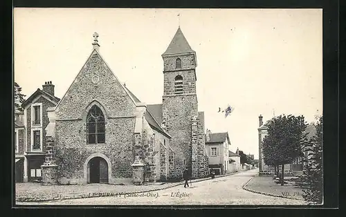 AK Le Perray, L`eglise, an der Kirche