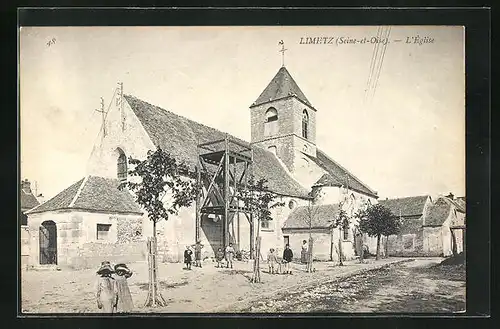 AK Limetz, L`Eglise, Kirche im Sonnenschein