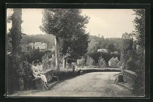 AK Jouy-en-Josas, Pont sur la Bievre