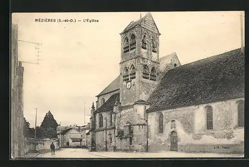 AK Mézières-sur-Seine, L`Eglise, Ansicht der Kirche