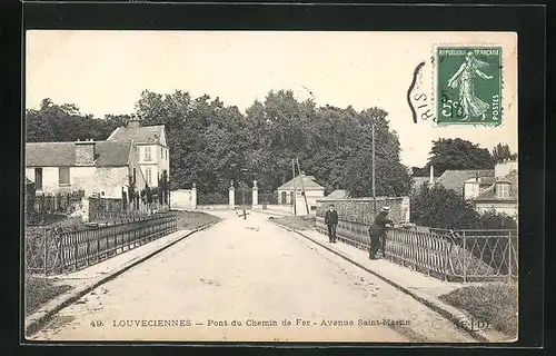 AK Louveciennes, Pont du Chemin de Fer - Avenue Saint-Martin