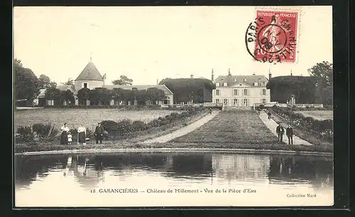 AK Garancieres, Chateau de Millemont, Vue de la Piece d`Eau