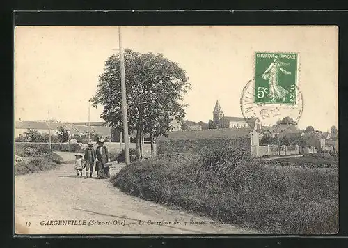 AK Gargenville, Le Carrefour des 4 Routes