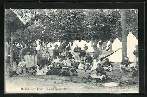 AK Maisons-Laffitte, Le Camp des Zouaves, Infanterie
