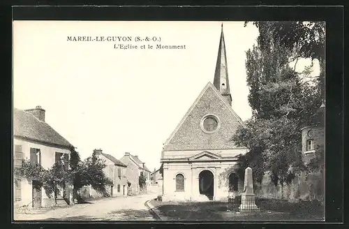 AK Mareil-le-Guyon, L`Eglise et le Monument