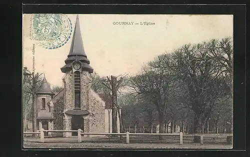 AK Gournay, L`Eglise, Ansicht der Kirche