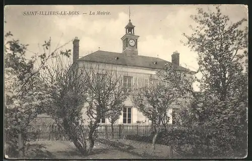 AK Saint-Illiers-le-Bois, La Mairie, Rathaus