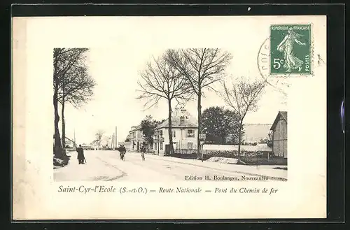 AK Saint-Cyr-l`École, Route Nationale, Pont du Chemin de fer