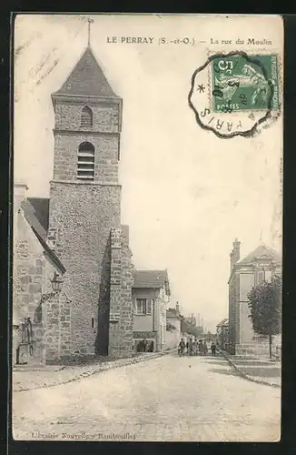 AK Le Perray, La Rue du Moulin