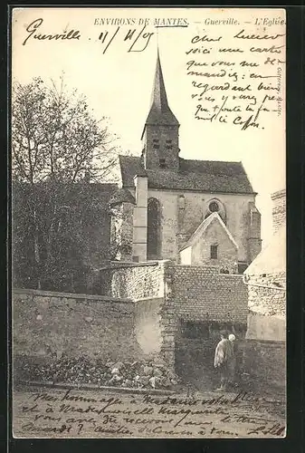 AK Guerville, L`Eglise, Ansicht der Kirche