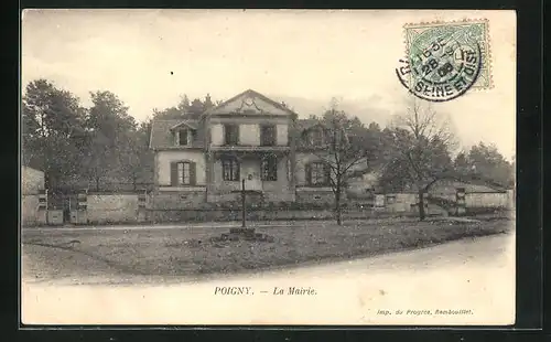 AK Poigny, La Mairie, Rathaus