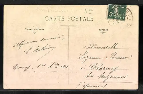 AK Toucy, Panorama von Osten gesehen