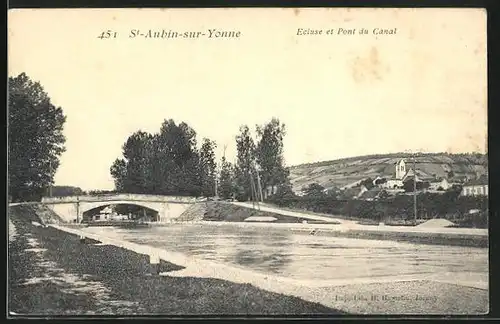 AK St-Aubin-sur-Yonne, Ecluse et Pont du Canal
