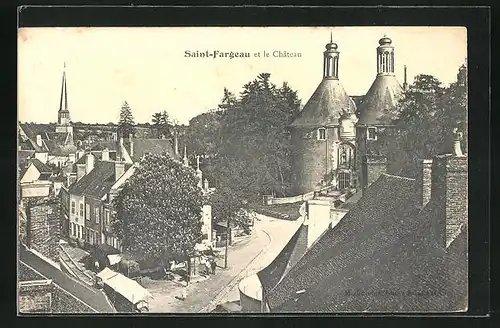 AK Saint-Fargeau, Panorama et le Château