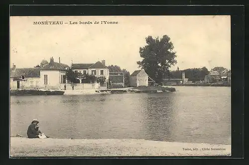 AK Monéteau, les bords de l'Yonne