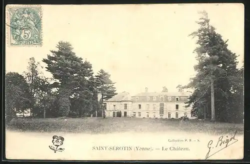 AK Saint-Sérotin, Le Chateau, Blick zum Schloss