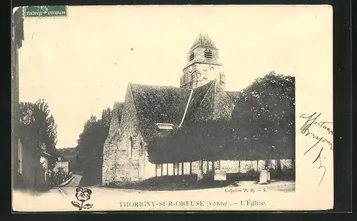 AK Thorigny-sur-Oreuse, L`Église, Ansicht der Kirche