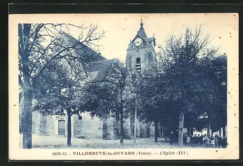 AK Villeneuve-la-Guyard, L`Église, Blick auf die Kirche