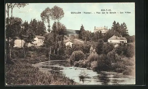 AK Guillon, Vue sur le Serein, les Villas