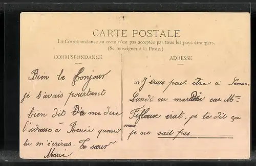 AK Guerchy, Rue de la Poste