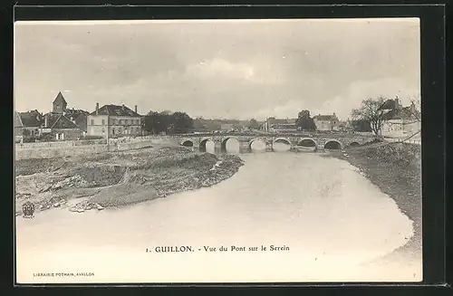 AK Guillon, Vue du Pont sur le Serein