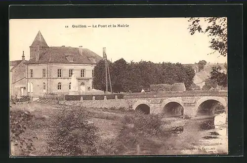 AK Guillon, le Pont et la Mairie