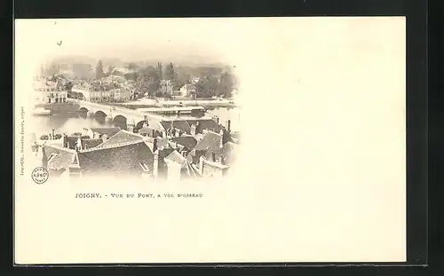 AK Joigny, Vue du Pont à vol d`oiseau