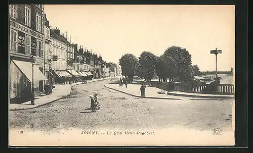 AK Joigny, Le Quai Henri-Ragobert