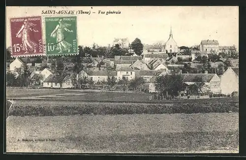 AK Saint-Agnan, Vue générale, Ortsansicht