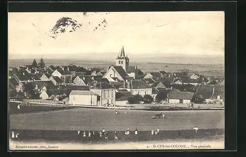 AK Saint-Cyr-les-Colons, Blick auf den Ort und ins Land