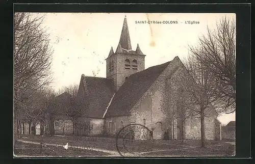 AK Saint-Cyr-les-Colons, L`Eglise, Ansicht der Kirche