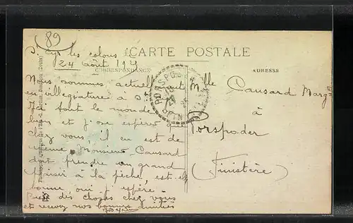 AK Saint-Cyr-les-Colons, L`Eglise, Kirche im Sonnenschein