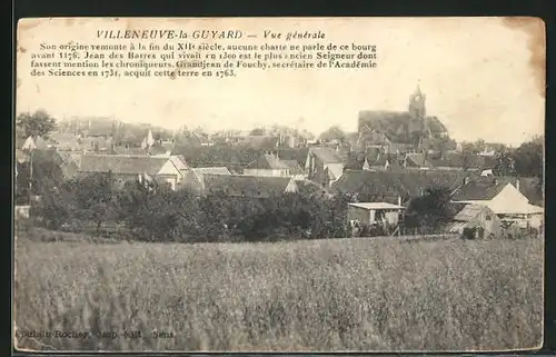 AK Villeneuve-la-Guyard, Teilansicht mit Kirche