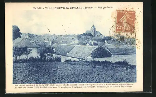 AK Villeneuve-la-Guyard, Vue générale, Ortsansicht
