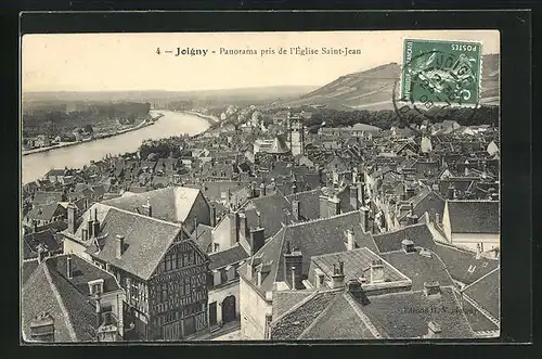 AK Joigny, Panorama pris de l`Église Saint-Jean