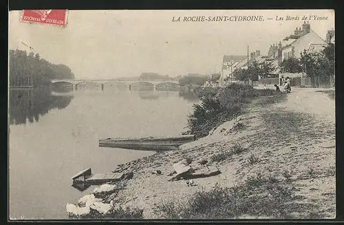 AK La Roche-Saint-Cydroine, Les Bords le l`Yonne