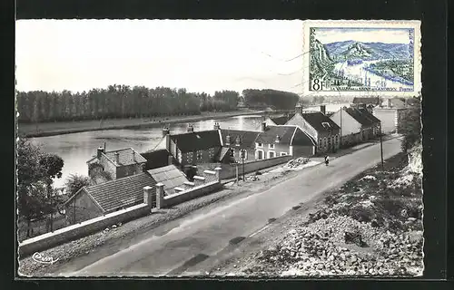 AK Laroche-St-Cydroine, Route Nationale et Panorama sur l`Yonne