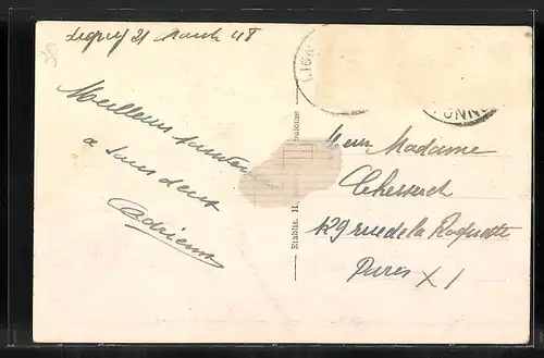 AK Ligny-le-Châtel, Vue sur la Rivière et l`Eglise