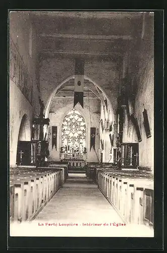 AK La Ferté-Loupiére, Intérieur de Église