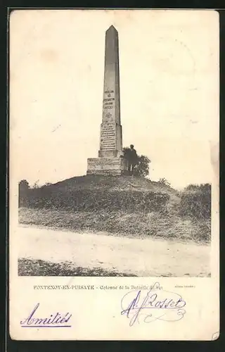 AK Fontenoy-en-Puisaye, Colonne de la Bataille de 841