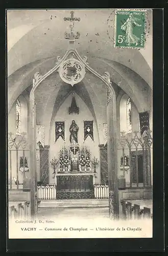 AK Vachy, Commune de Champlost, L`Interieur de la Chapelle