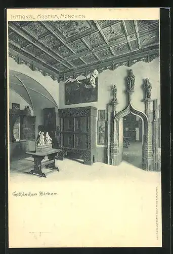 AK München, Gothisches Zimmer im Nationalmuseum