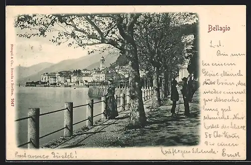 AK Bellagio, Promenade am Seeufer