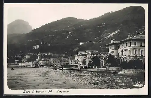 AK Gargnano, Lago di Garda, Ortspartie am Seeufer